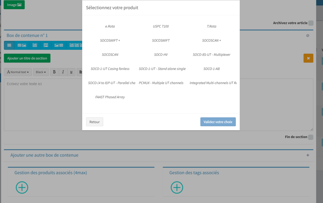 Image représentant la selection de produits à associé aux articles